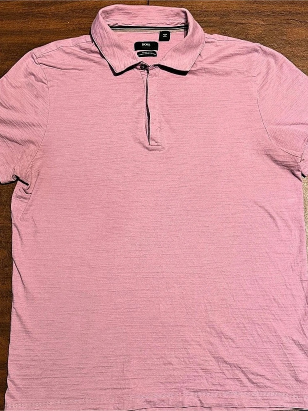 Hugo Boss Regular Fit Long Staple Cotton Polo Pink Polo Size XXL